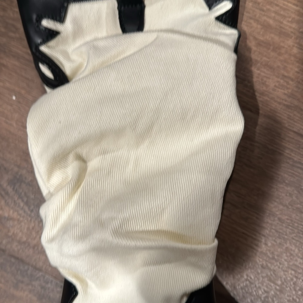 🛑AT COST SLOUCHY canvas vegan leather Western Black cream cowboy Boots CLEARANCE - Picture 5 of 6